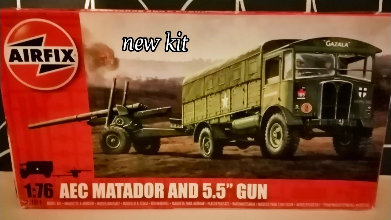 Kit Maquette Ancien Airfix A.E.C. Matador & Canon 5.5 - Échelle OO - Édition Complète De 1966 - Occasion