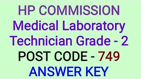 Hp Commission Medical Laboratory Technician Grade 2 Gk Part  exam held on September 23, 2020