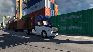 POV Driving Simulator | International Day Cab | Doble Remolque Contenedor | Cummins X15