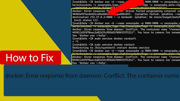 How to fix this issue docker Error response from daemon Conflict The container name