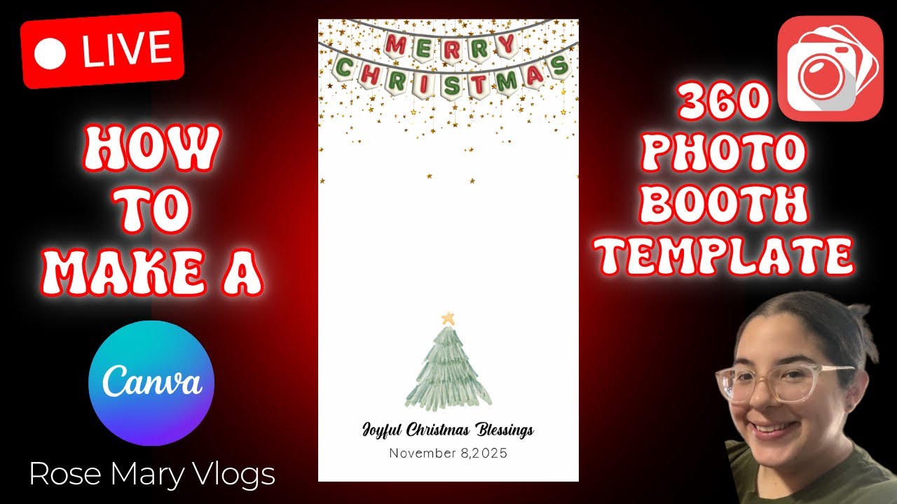 Live: Custom borders for 360 Photo Booth Machine  tutorial|Rose Mary Vlogs