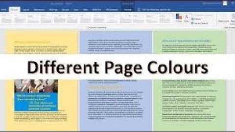 how to add different color for each page in Microsoft Word