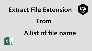 How to extract extension from filename in Excel