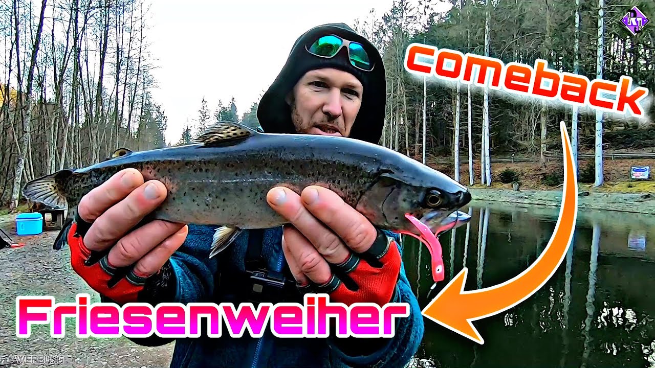 Luftdruck 1025 hPa ! // Wie reagieren die Salmoniden ? // Friesenweiher