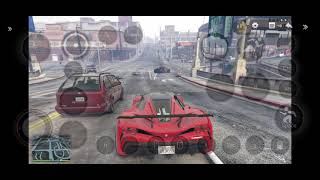 GTA 5 Android Gameplay using Chikii App (Cheat and Chasing with Supercar) screenshot 2