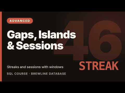 SQL Gaps and Islands & Sessionization Explained | Advanced SQL