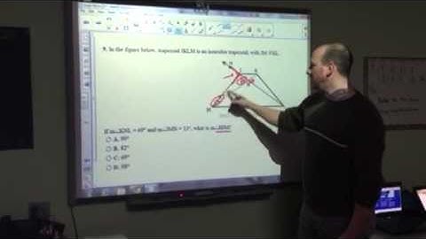 Unfinished Isosceles trapezoid missing angle
