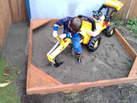 Sandbox excavator backhoe