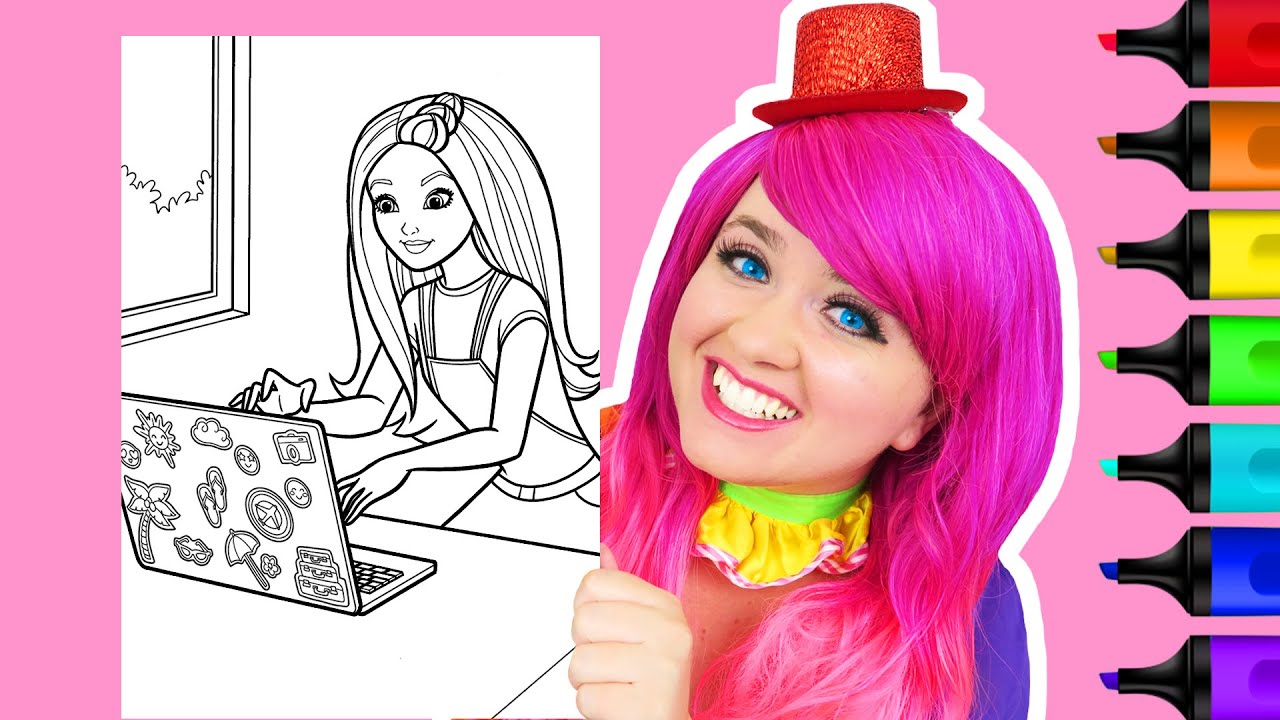 Coloring Barbie Vlogger