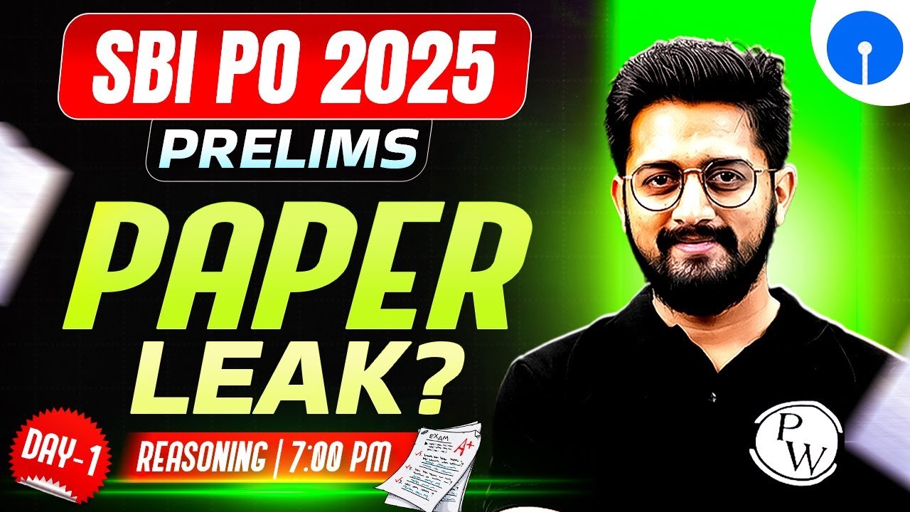 SBI PO Reasoning 2025 | SBI PO Reasoning Most Expected Paper ...