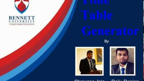 Timetable generator (Part 1)