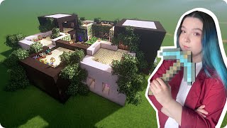 How to build a Large Terracotta Mansion - Minecraft tutorial! [ Girl Builder Pachi ] screenshot 1