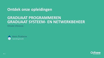 Odisee // DIGITAL // Virtuele infosessie Graduaat Programmeren / Systeem- en Netwerkbeheer