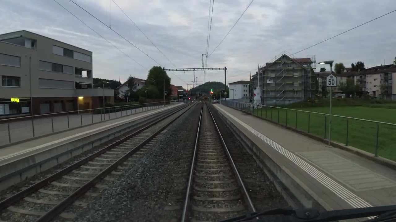 Führerstandsmitfahrt (cab ride) | Huttwil - Wolhusen | RABe 525 (Nina)