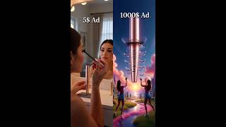 5$ VS 1000$ Commercial #AIADS #advertising #skincare #shorts @MaybellineNYME @MrBeast