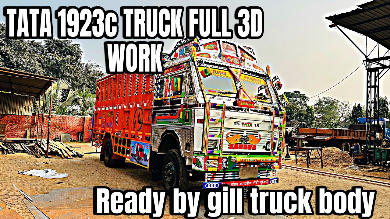 TATA 1923c🚍TRUCK 6🛞TYRE FULL💥DECORATION￼ ✔️AND 3D😍CABIN✔️