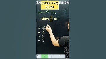 Q) If e^( x^2 y ) = c , find dy/dx)),  #maths  CBSE 2026 Differentiation PYQ 2024
