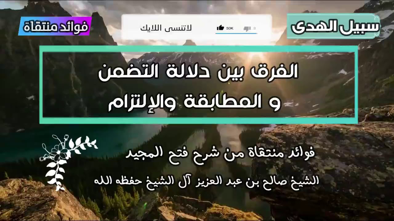 الفرق بين دلالة التضمن و المطابقة والإلتزام