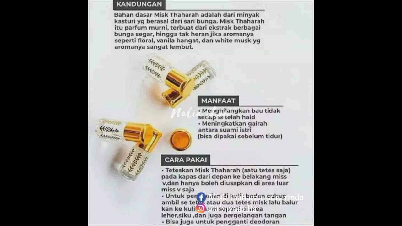 Parfum misk thaharah untuk apa