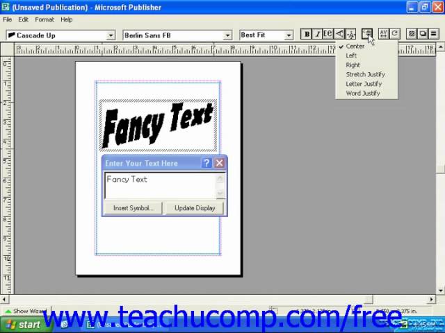 Publisher 2003 Tutorial Using WordArt 2000 Microsoft Training