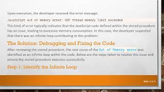 How to Fix the Out of Memory Error When Executing a Snowflake Stored Procedure