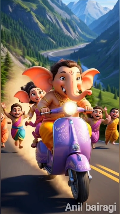Ganesha’s Scooter Ride 🛵✨ | Funny & Divine 3D Animation Story | Lord Ganesha Cartoon”