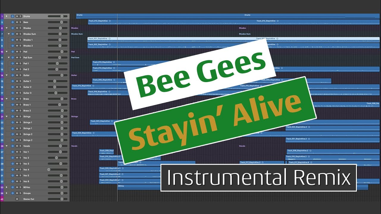 Bee Gees - Stayin' Alive (Instrumental Remix)