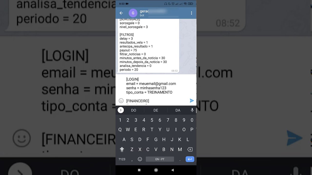 Vídeo 02 – Como Configurar o Novo Robô Gerador Milionário Pelo Telegram