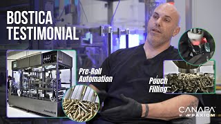 Bostica Testimonial on Paxiom's Pouch Filling and JuanaRoll Pre-Roll Automation