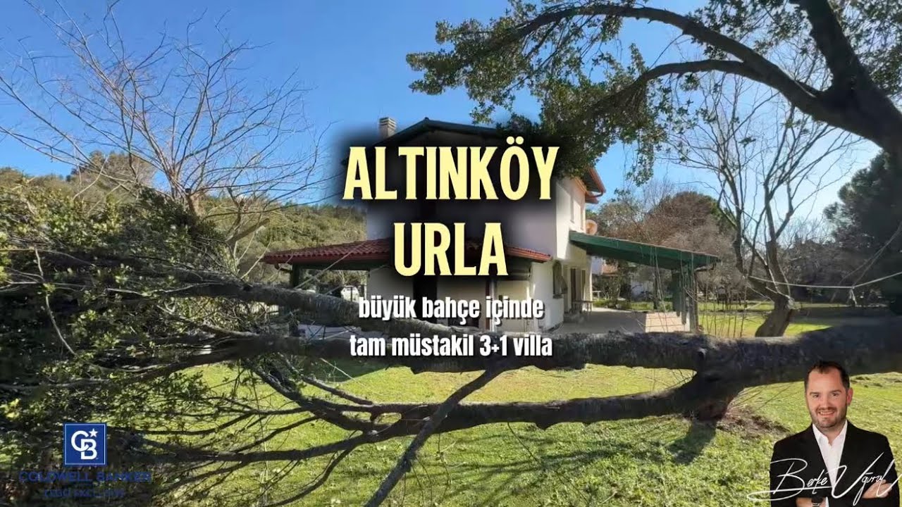 Urla Altınköy Sitesinde Satılık Büyük Bahçeli Bodrumlu Dubleks Tam Müstakil Villa