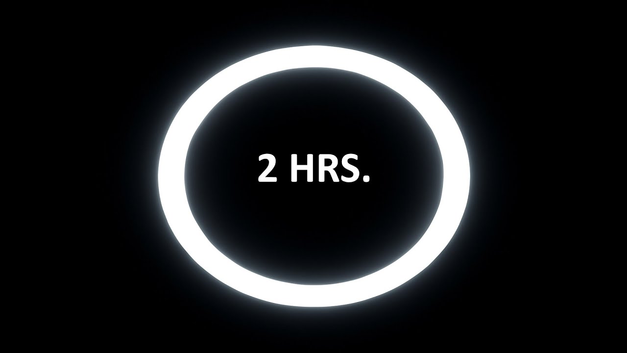 White Neon Ring – 2 Hours | LED Loop Screensaver for Clarity & Pure Focus