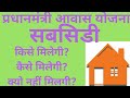 प्रधानमंत्री आवास योजना होम लोन सबसिडी| Pradhan Mantri Awas Yojna 2020 Details in hindi