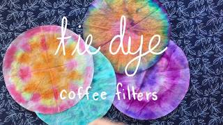 How to Tie Dye Coffee Filters