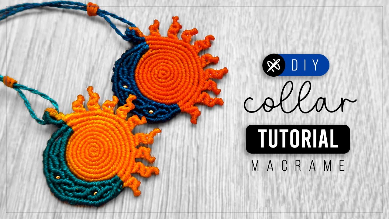 Collar sol y luna » 🌔 como hacer colgante de hilo | diy tutorial ● macrame necklace 290