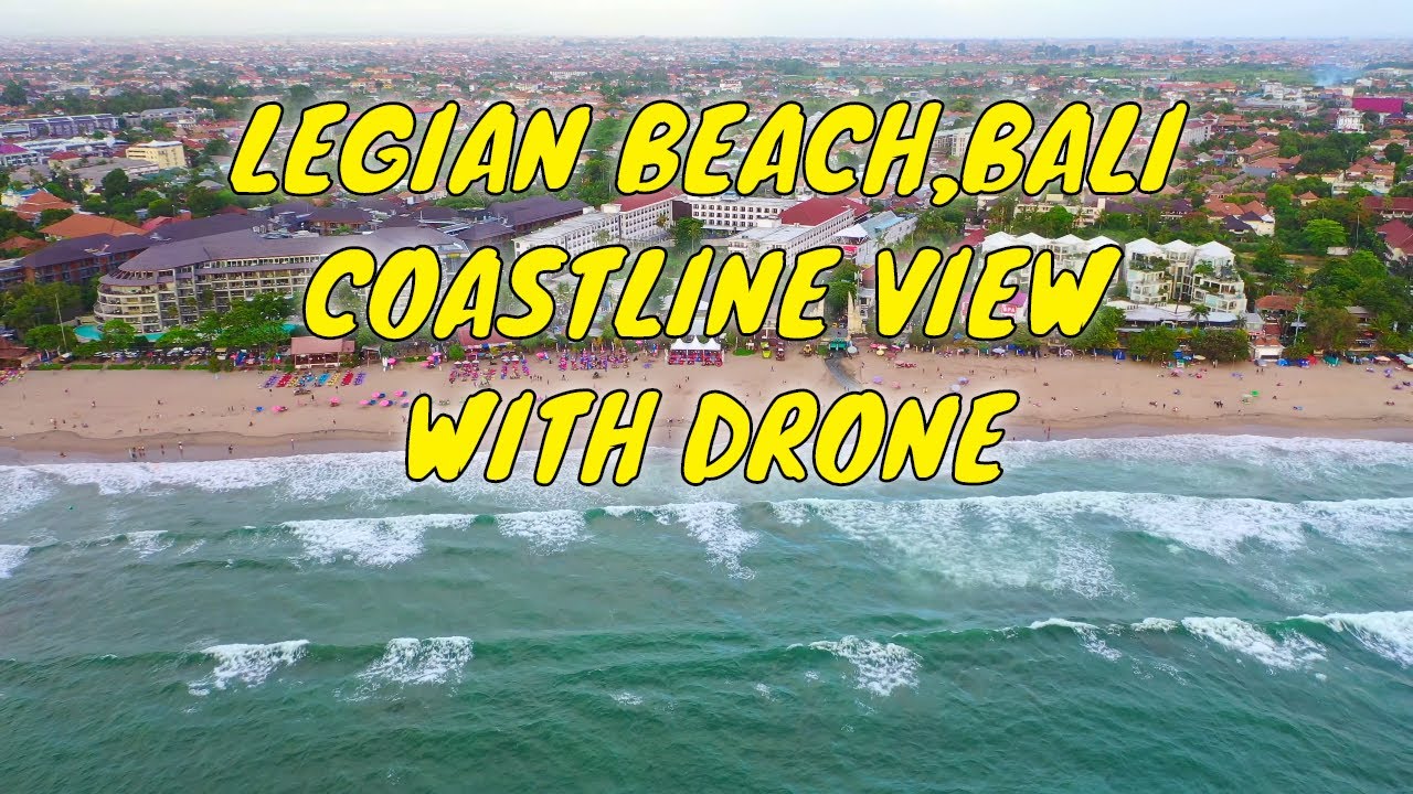  DRONE  IN BALI  4k LEGIAN BEACH  BALI  COASTLINE WITH DRONE  