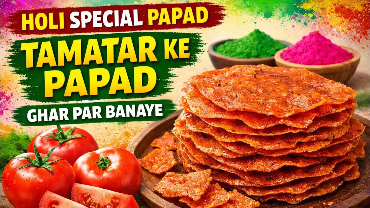 Holi Special Tamatar Ke Papad | Ghar Par Papad Banane Ka Aasan Tarika