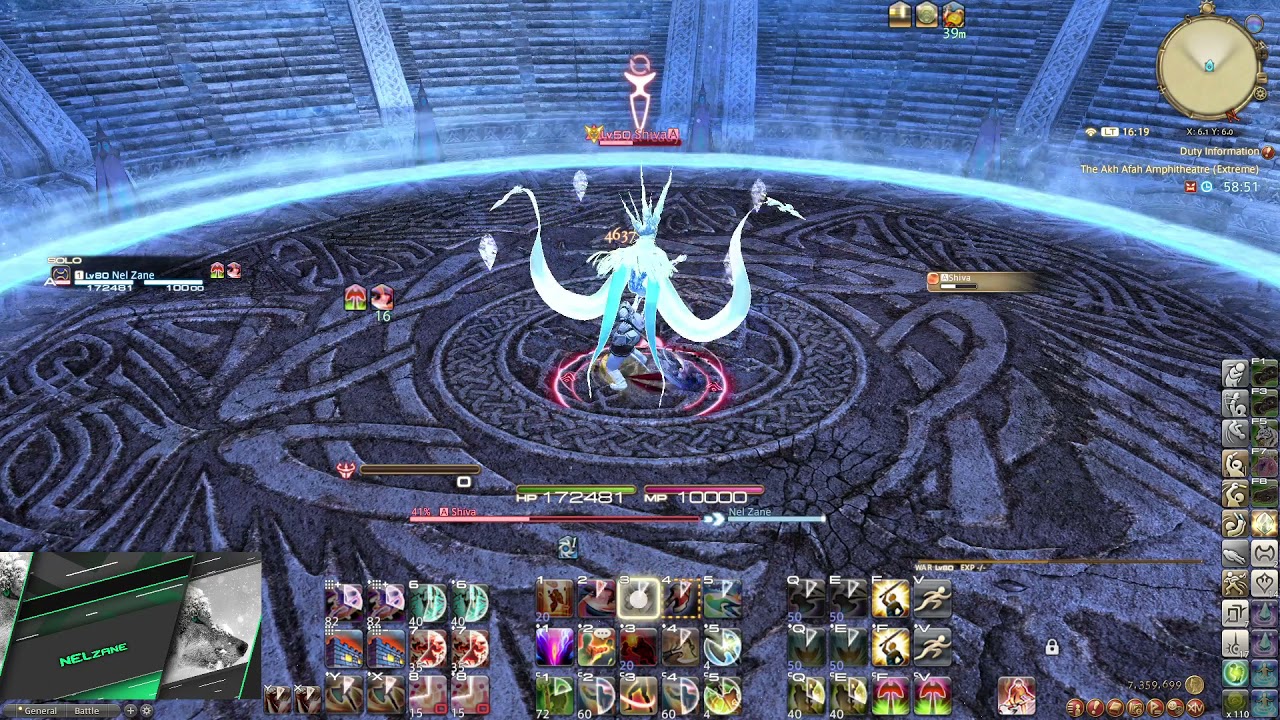 FFXIV - Akh Afah Amphitheatre (Extreme) Solo - No Echo - Level 80 Warrior