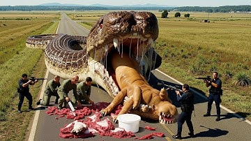 ANIMAL RESCUE: Brave rescue team saves innocent dog from giant python