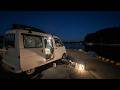 24 Hours Camping and Catching Fish in a Japanese Fishing Village with my Kei Van