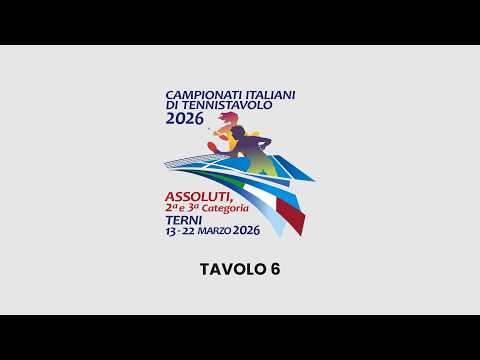 Video Tavolo 6 - Campionati Italiani 3^ cat. - Doppio - 14/03/26