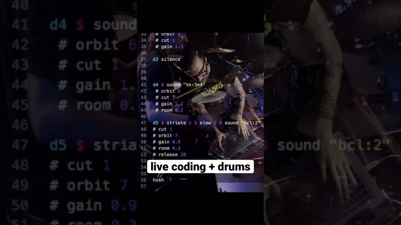 Live coding + drums 
