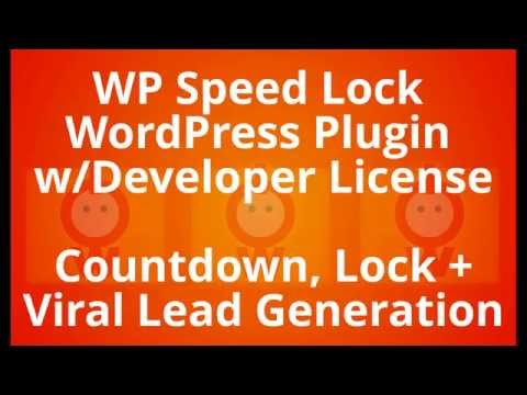 WP Speed Lock Wordpress Plugin | FREE Full Developer License | Premium Wordpress Countdown Plugin!
