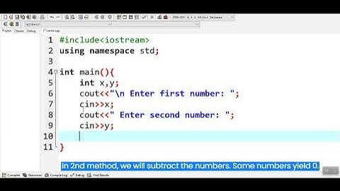 How to Check if two numbers are equal without using comparison operators in C++