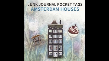 Junk Journal Pocket Tags/ Envelope Idea - Amsterdam Houses - AngelRoonPrintable@Etsy #ephemera