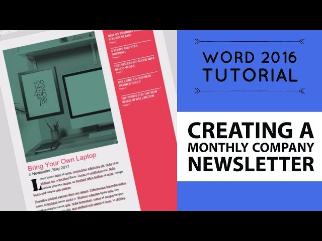 creating a monthly company newsletter word 2016 tutorial 11 52