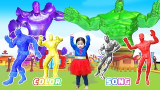슈퍼히어로와 색깔 배우기 Learn Colors with Super Heroes! 영어배우기 Dancing Superheroes Avengers 또용튜브