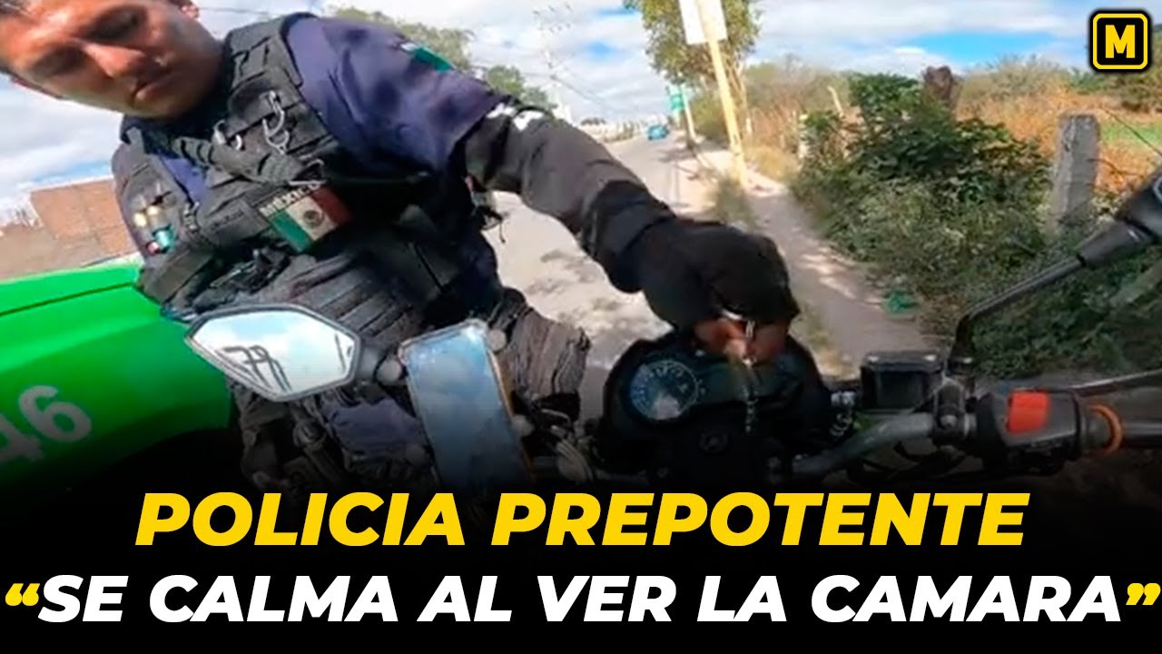 Municipal prepotente le “baja” al ver que estaba siendo grabado en S.L.P.