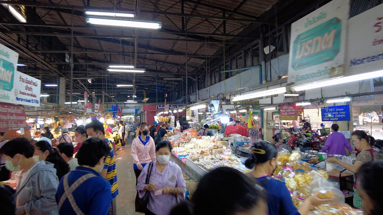 Chiang Mai Gate Market | Thailand | Morning Walk | 4K