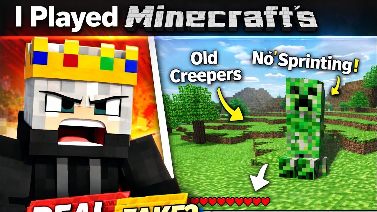 I Played Minecraft FIRST VERSION Ever 😱 (So Broken!)