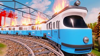 🔥 The Burning TRAIN - Lego Train Cartoon - Choo choo train kids videos